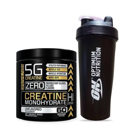 PACK CREATINA MONOHIDRATADA 300GR + SHAKER - BRIAHLABS-0
