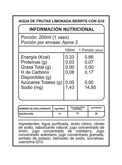 LIMONADA COENZIMA Q10 355ML LIMONADA BERRIES -  I LIKE-1