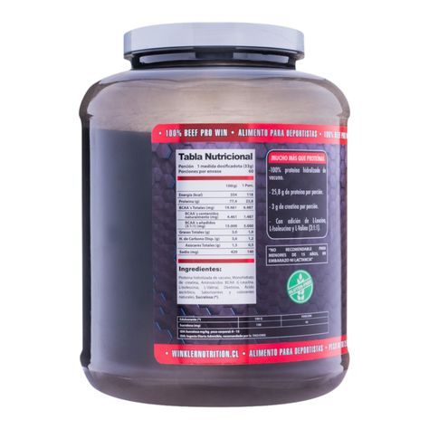 Proteina de carne con adición de creatina Beef Pro Win chocolate 2 kgs-1