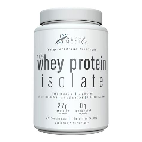 PROTEINA 100% WHEY PROTEIN ISOLATE 1KILO 33 SV - ALPHA MEDICA-0