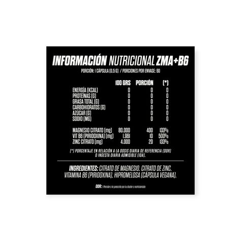 ZMA + B6 60 CAPSULAS - GOHARD-1