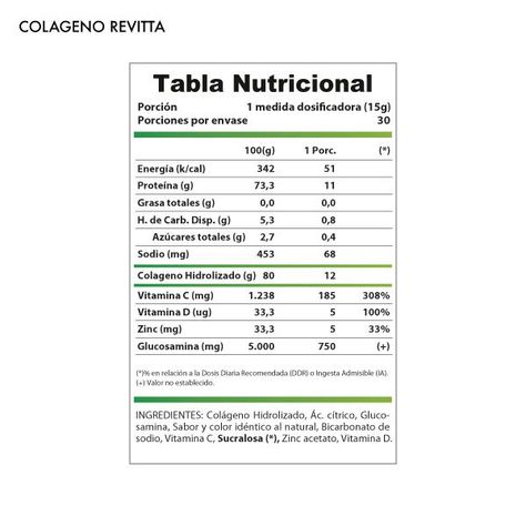 Colágeno Hidrolizado + Vitaminas - piña 450 grs 30 servicios - Revitta-1