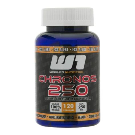 Cafeina anhidra Chronos  250 mg 120 cápsulas-0