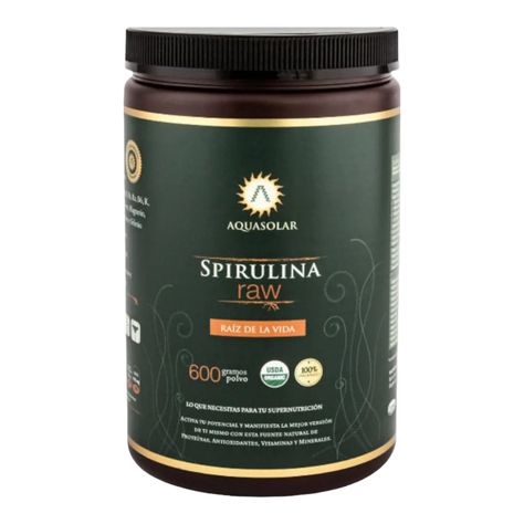 Spirulina Raw 600 gramos polvo orgánico Aquasolar-0