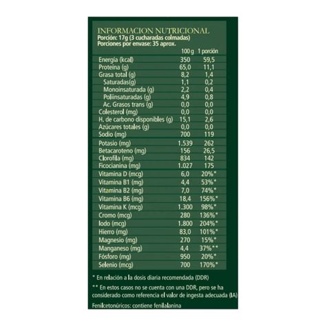 Spirulina Raw 600 gramos polvo orgánico Aquasolar-1