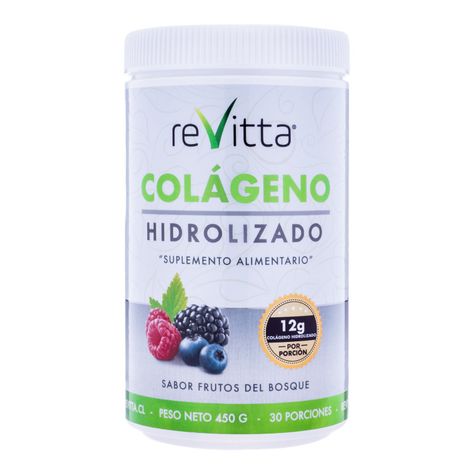Colágeno Hidrolizado + Vitaminas  Frutos del bosque 450gr 30sv Revitta-0