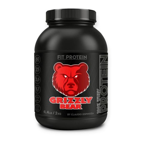 PROTEINA FIT PROTEIN GRIZZLYBEAR 2KG LECHE CON PLATANO 60 SV - GRIZZLY-0
