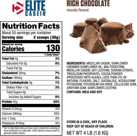 PROTEINA ELITE MICELLAR CASEIN - DYMETIZE - 50 SERV CHOCOLATE-1