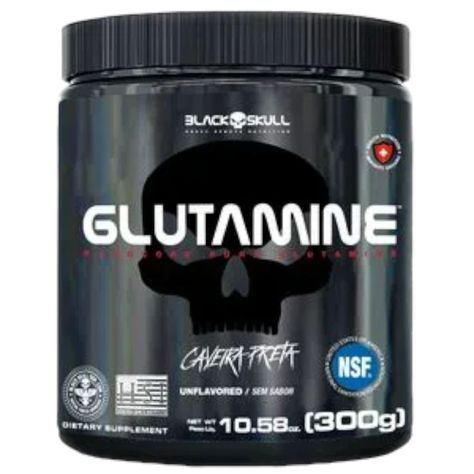 Glutamina 300gr - Black skull-0