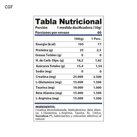 Pre-entreno - Creatina - Gluta - Taurina - Berries 600 gr.-1