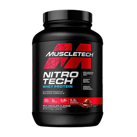 PROTEINA NITRO TECH  PERFORMANCE CON CREATINA  - 4LB - MILK CHOCOLATE-0