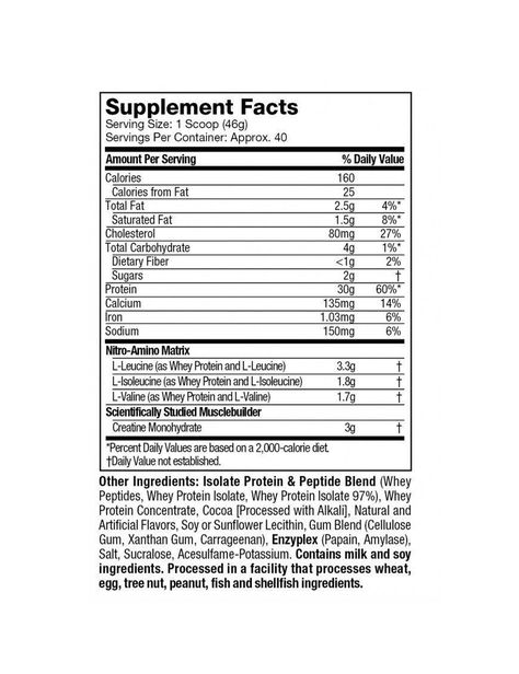 PROTEINA NITRO TECH  PERFORMANCE CON CREATINA  - 4LB - MILK CHOCOLATE-1