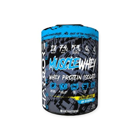 PROTEINA MUSCLE WHEY 4.8LB 64 SV VAINILLA - HEXACORE-0