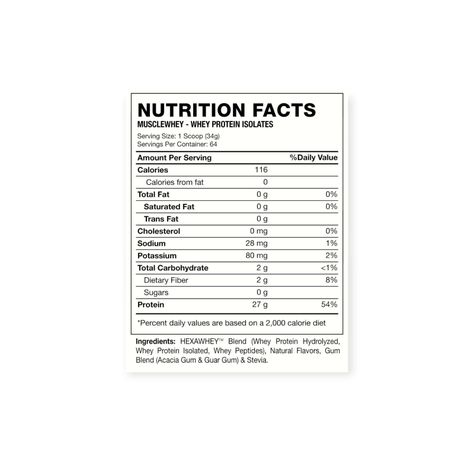 PROTEINA MUSCLE WHEY 4.8LB 64 SV VAINILLA - HEXACORE-1
