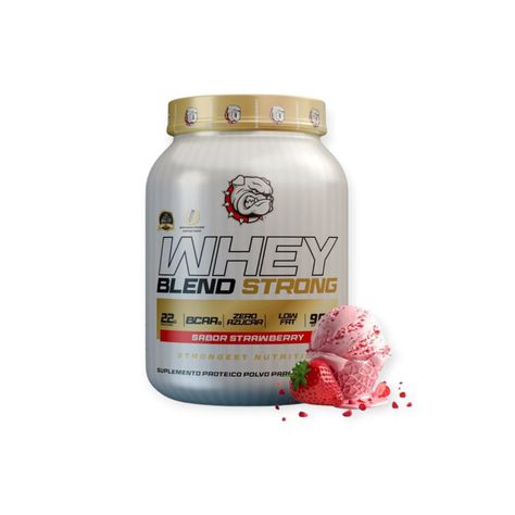PROTEINA WHEY BLEND 900G FRUTILLA - STRONGEST-0