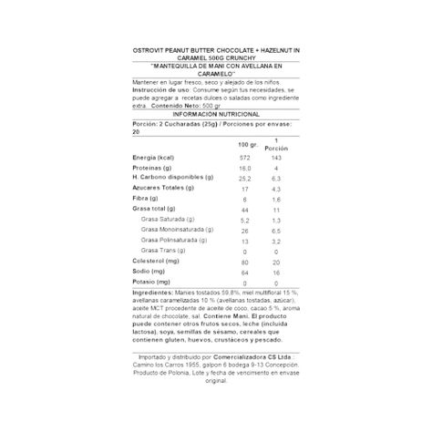 MANTEQUILLA DE MANI CON CHOCOLATE Y AVELLANAS CARAMELIZADAS  500GR - OSTROVIT-1