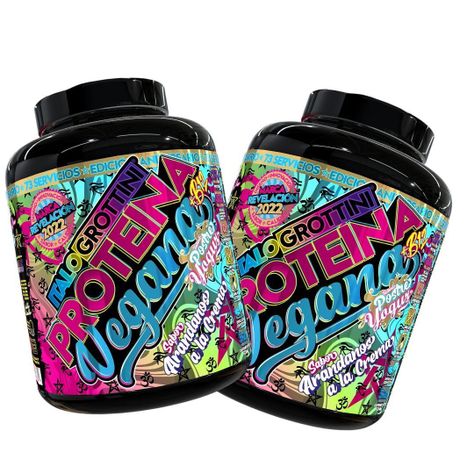 2 PROTEINAS VEGANAS 5LB I.G. ARANDANOS A LA CREMA-0
