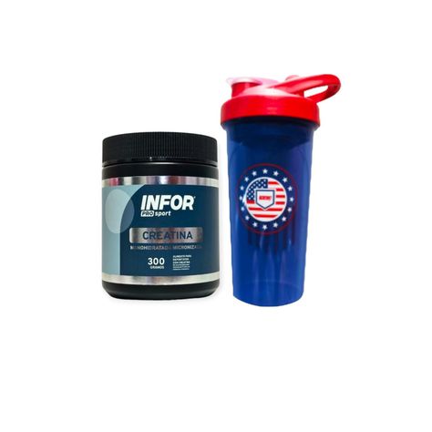 PACK CREATINA MONOHIDRATADA 300GR + SHAKER - INFOR-0