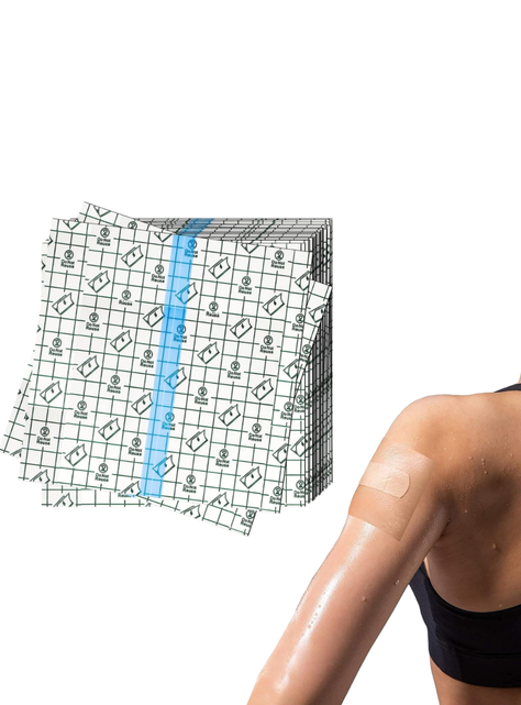 10 Parches Impermeables Para Heridas, Tatuajes, Piscina y Ducha.-0