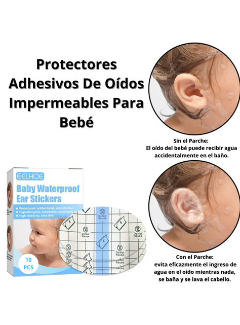 Pack Parches Impermeables De Oídos Para Niños Piscina, Baño-2