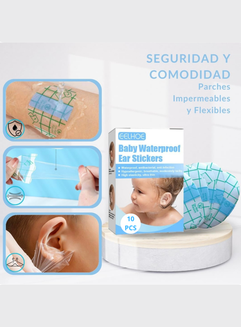 Pack Parches Impermeables De Oídos Para Niños Piscina, Baño-3