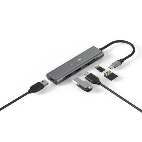 Hub USB Tipo C - 3 USB + Tarjeta SD-1