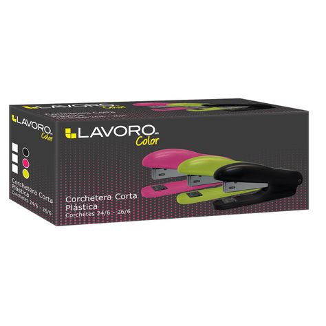Corchetera Corta Plastica Negra Para 20 Hjs Lavoro-0