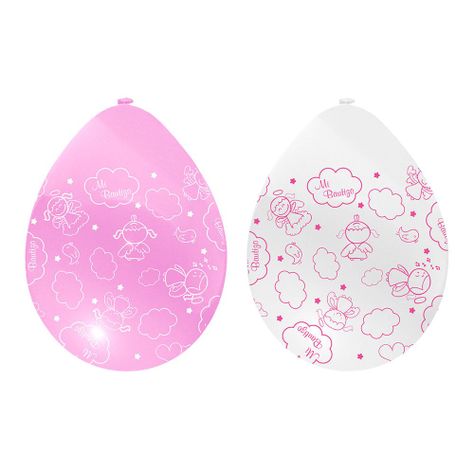 Set 12 Un. Globo Baby Niña Impreso Nº9 Big Party-1