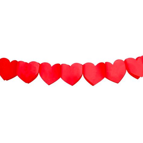 Guirnalda 2 metros Corazon Rojo San Valentin Big Party-0