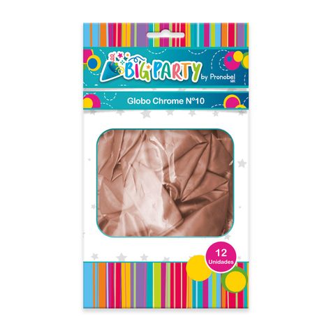 Globo Chrome N° 12 Rose Gold 12 Un. Big Party-0