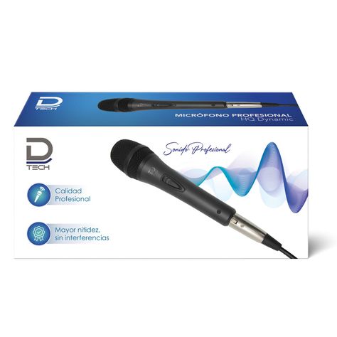 Microfono Top Con Cable Negro Datacom Pronobel-0