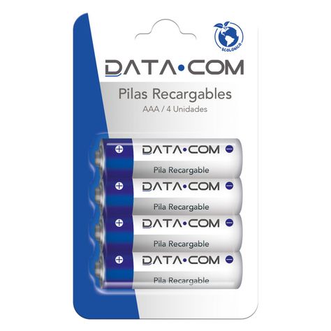 Pila Recargable AAA 1100 4 Unidades Datacom-0