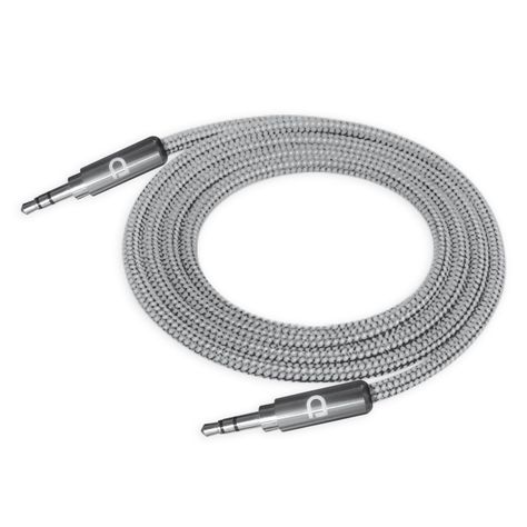 Cable Audio 3.5 a 3.5 PVC Punta Metal Plata 1 metro Datacom-1