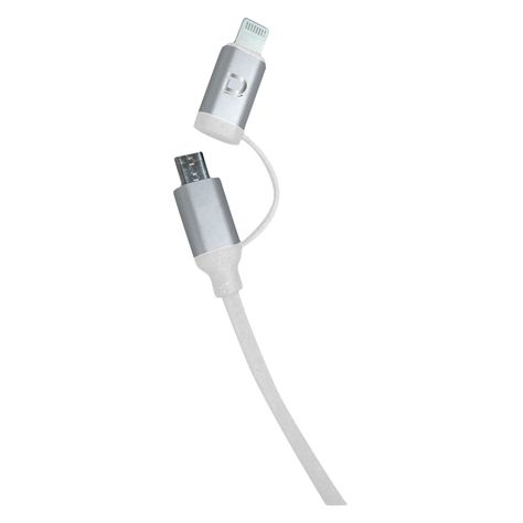 Cable Dual Micro USB + I5 2A Blan 1M Datacom Pronobel-0