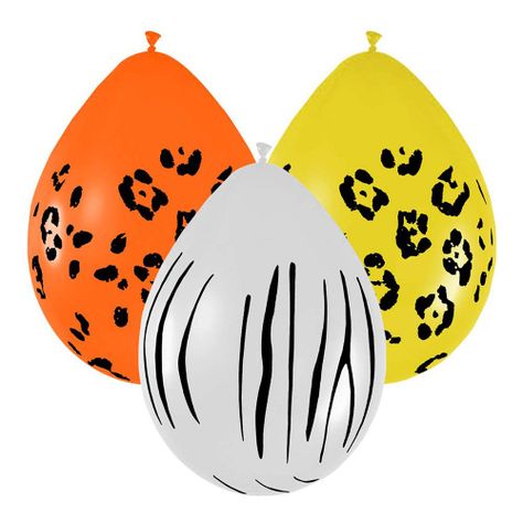 Set 12 Un. Globo Animal Print Impreso Nº9 Big Party-1
