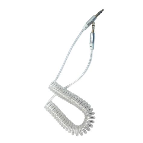 Cable Audio 3.5 a 3.5 Punta Metal Blanco 1 metro-0