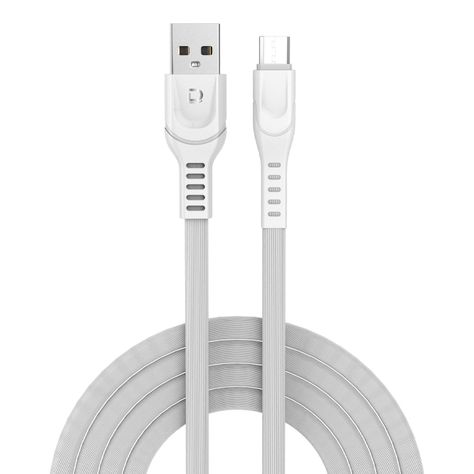 Cable MicroUSB 2.4A Blanco 1 metro Datacom Pronobel-1