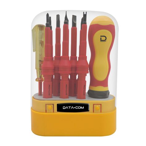 Set Atornillador Electrico 10 Piezas Datacom Pronobel-1
