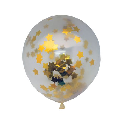 Pack Globo Chrome Dorado + Confetti Estrella Dorada Big Party-2