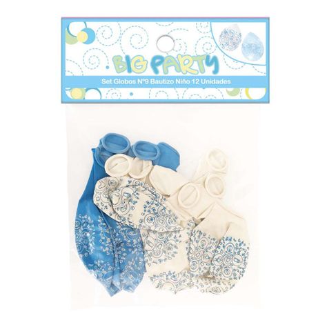 Set 12 Un. Globo Baby Niño Impreso Nº9 Big Party-1