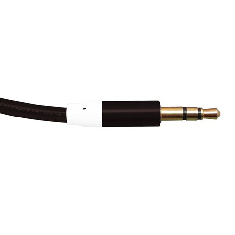 Cable Audio 3.5 a 3.5 Espiral Punta Metal 1 metro Negro Datacom-1