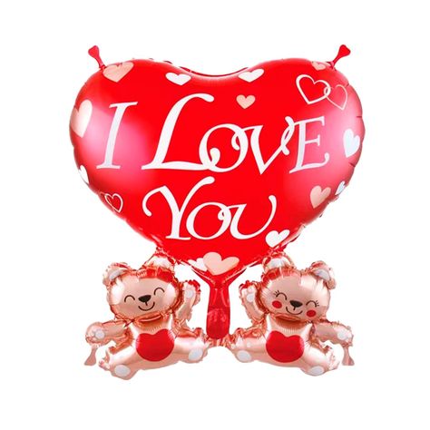 Set 5 Globos Corazon Impreso San Valentin Big Party-1