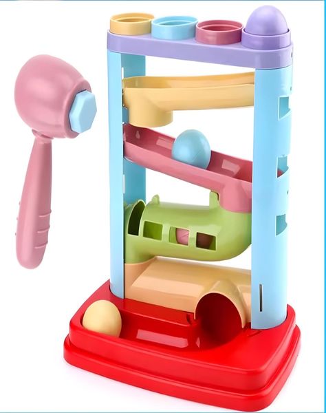 Juguete Martillo Didáctico y Bolas Montessori Bebés-0