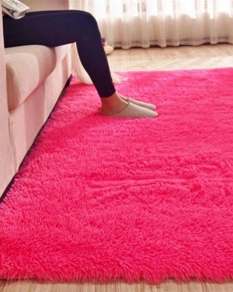 Alfombra peluda Suave 200 x 300 cm Primera Calidad Fucsia-2