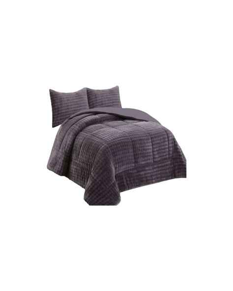 CUBRECAMA CON CHIPORRO CON RELIEVE 2P GRIS OSCURO-2