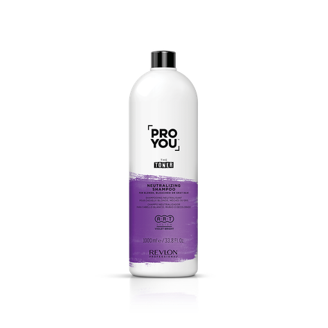 shampo toner ,pro you ,neutralizador para cabellos blancos rubios o decolorados ,1000ml-1