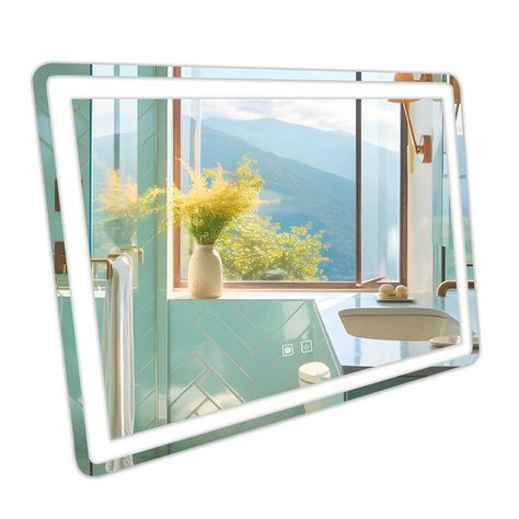 Espejo Led Rectangular Touch con Antiempañante Joytek 120x80 cm-2