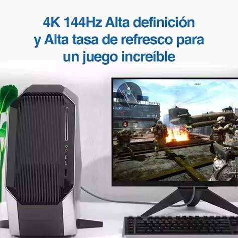 Cable Displayport 144hz (8k 60hz / 4k 144hz/ 2k 165hz) 2mts-3