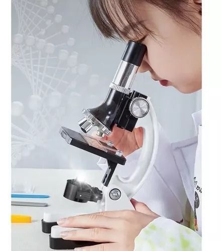 Set Microscopio + Kit De Accesorios 1200x Maletin Plastico-2