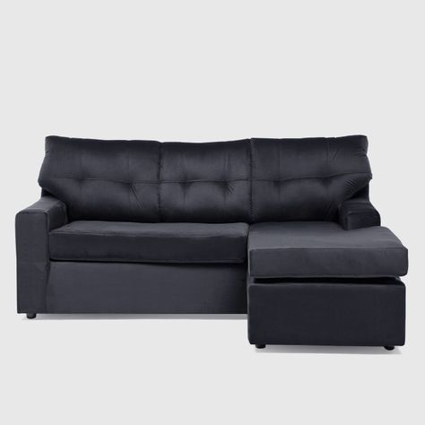 SECCIONAL ITALIA REVERSIBLE FELPA NEGRO-2